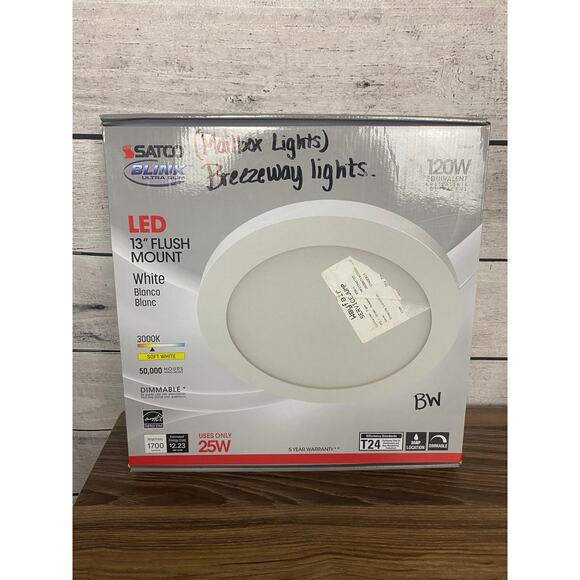 New in Box Satco 13" 25W LED Surface Mount Ceiling Light - Picture 1 of 4